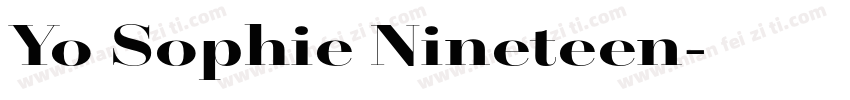 Yo Sophie Nineteen字体转换